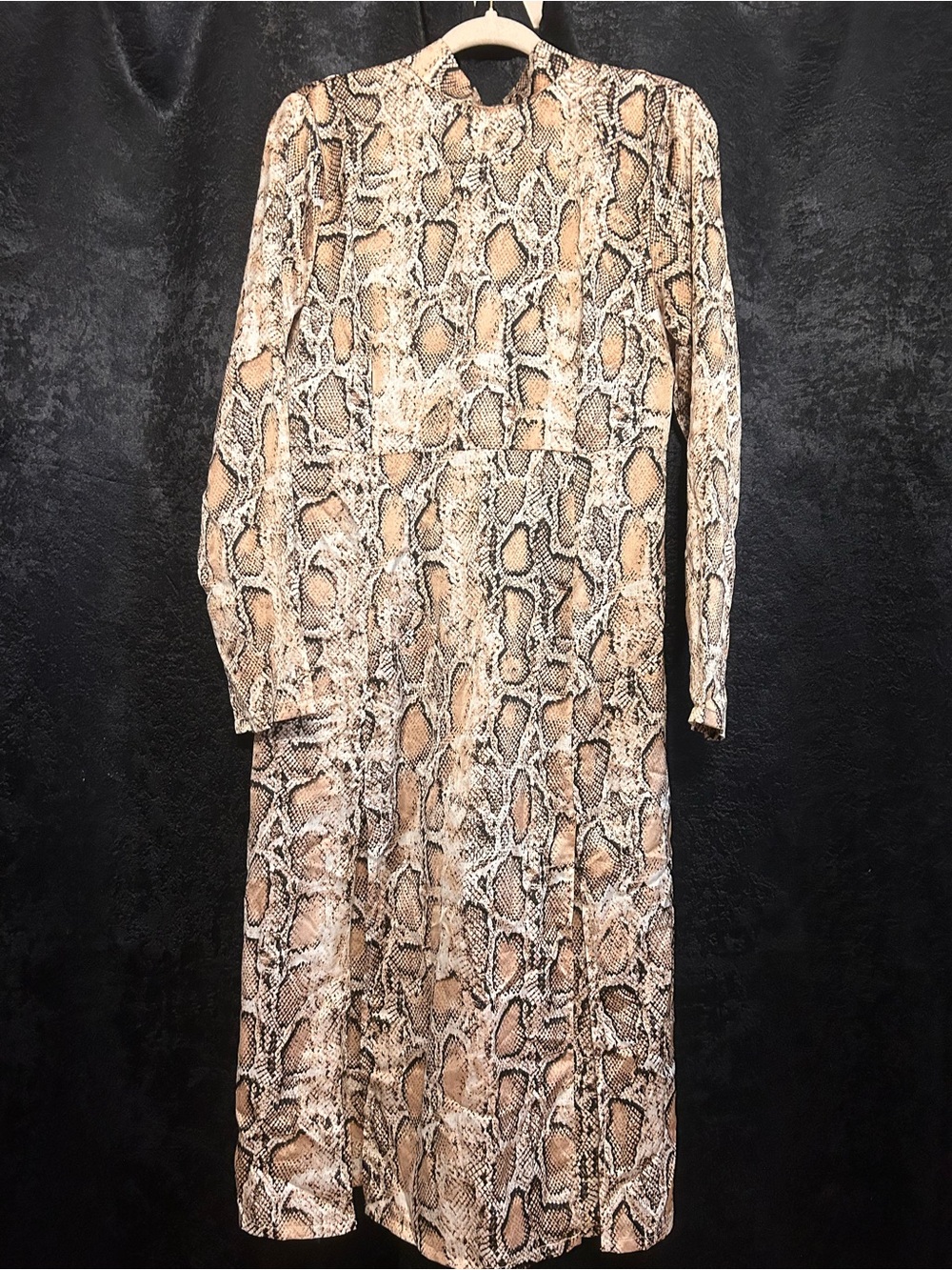 NWT Snake Print Reptile double slit open back midi dress size 10